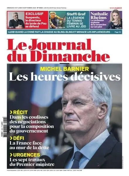 Le Journal du dimanche – 16 Septembre 2024