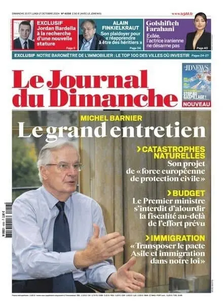 Le Journal du dimanche – 21 Octobre 2024