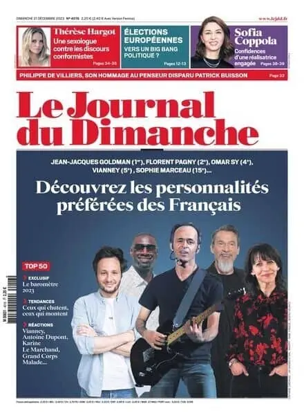 Le Journal du dimanche – 31 Decembre 2023