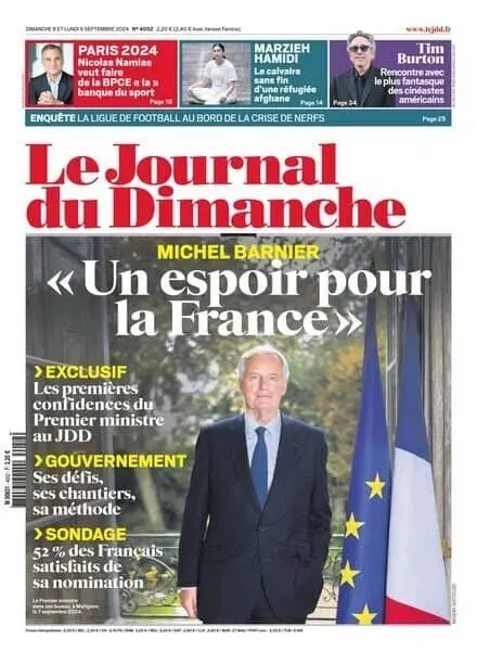 Le Journal du dimanche – 9 Septembre 2024